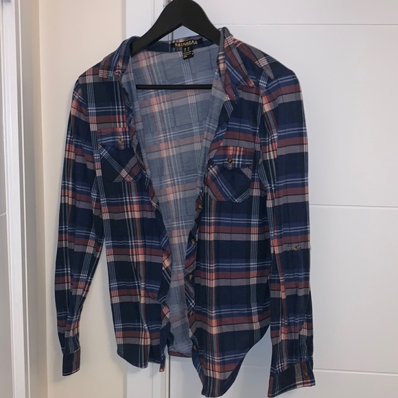 blue/purple plaid flannel - Picture 1 of 1